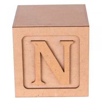 Cubo Letra "N" 8X8X8