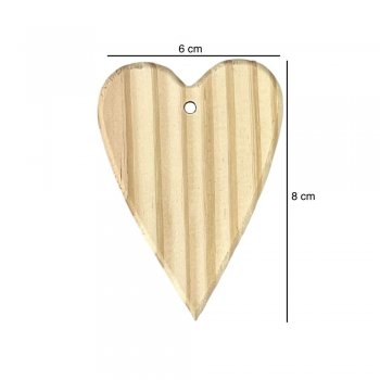 Coração Pinus Médio 8x6