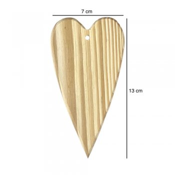 Coração Pinus Grande 13x7