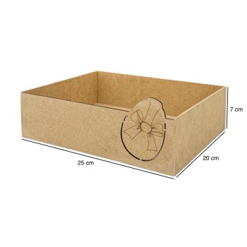 Bandeja Retangular Vazada Ovo De Páscoa 2,8mm 25x20x7