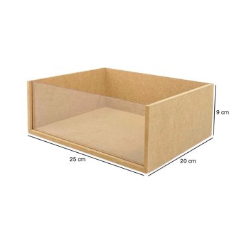 Bandeja Retangular Com Acrílico 25x20x9