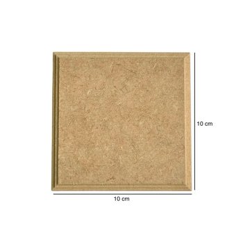 Placa Laser Topiada 9mm "Almofada" 10x10