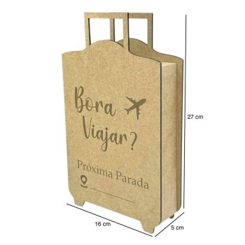 Cofre Mala Bora Viajar 16x5x27