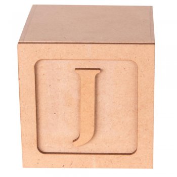 Cubo Letra "J" 8X8X8