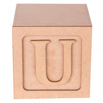 Cubo Letra "U" 8X8X8