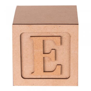 Cubo Letra "E" 8X8X8