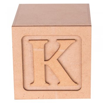 Cubo Letra "K" 8X8X8