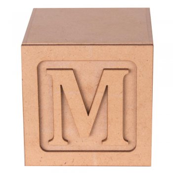 Cubo Letra "M" 8X8X8