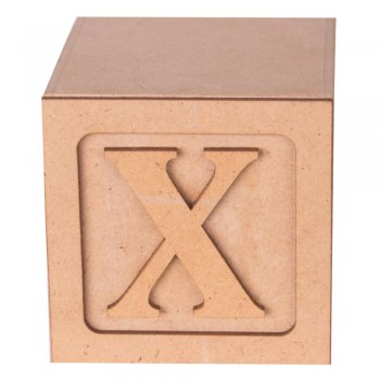 Cubo Letra "X" 8X8X8