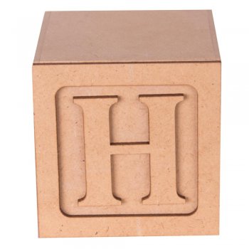 Cubo Letra "H" 8X8X8